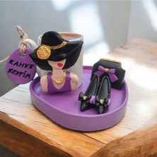 Rivelcandle “zarafetin Kahve Hali – Mor Aşkına (Taş Tozu Fincan Seti 1 Kişilik )