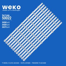Weko 55UHL950 55FA9000 34568/69/70 55'' Inç 12 Adet Tv LED Bar Takım