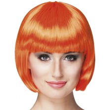Store Mania Ieg™ Turuncu Renk Parti Peruğu Küt Saç