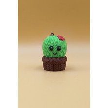 Rodopiva Örgü Desenli Kaktüs Anahtarlık (Plastik)