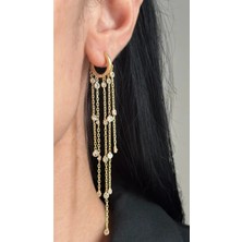 Wind Silver Damla Damla Küpeler 925 Ayar