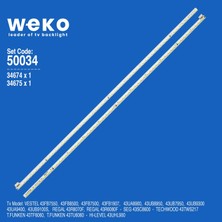 Weko 43FB7550 43FB8500 43FB7500 34674 43'' Inç 2 Adet Tv LED Bar Takım