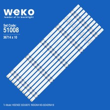Weko 55DU6070 NS-55D420NA18 36714 55'' Inç 10 Adet Tv LED Bar Takım