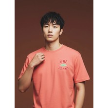 One Penny One Leaf Coral Ön Nakış Baskılı T-Shirt