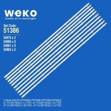 Weko 47PFK6309 51386 47'' Inç 5 Adet Tv LED Bar Takım