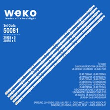 Weko UE40H7000 UE40H6270 34955 34956 40'' Inç 10 Adet Tv LED Bar Takım