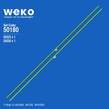 Weko 49UF8400 49G7200 35525 49'' Inç 2 Adet Tv LED Bar Takım