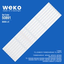 Weko LED48D2721 48FA5413 36494 48'' Inç 8 Adet Tv LED Bar Takım