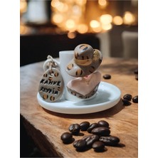 Rivelcandle Asil Fincan Leopar Kadın Figürlü 1 Kişilik