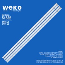 Weko 43UA9600 43U9700 TX-43HX710E 37220/1 43'' Inç 4 Adet Tv LED Bar Takım