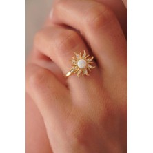 Wind Silver Opal Güneş Ayarlı Yüzük 925 Ayar