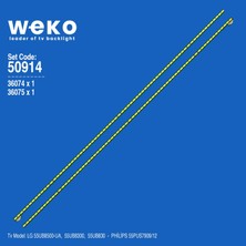 Weko 55UB8500-UA 55UB8300 50914 55'' Inç 2 Adet Tv LED Bar Takım