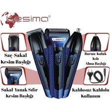 Özgürce Çok Işlevli Tıraş ve Bakım Seti, 3 Başlıklı, Pratik ve Kullanışlı