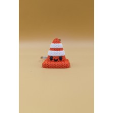 Rodopiva Örgü Desenli Trafik Dubası Anahtarlık (Plastik)