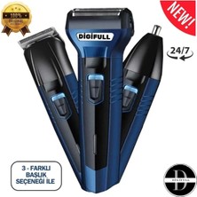 Özgürce 3 Başlıklı Titanyum Pro Tıraş Makinesi, Çok Fonksiyonlu ve Şık Tasarım