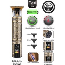 Özgürce Gold Tech LED Ekranlı Çelik Kasa Profesyonel Tıraş Makinesi