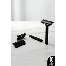 Özgürce 10'lu Siyah Plastik Tıraş Aleti Seti, Ergonomik Saplı, Pratik ve Şık