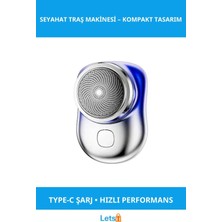 Özgürce Mini Seyahat Traş Makinesi, Suya Dayanıklı, Kompakt ve Taşınabilir