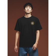 One Penny Watch One Circle Ön Nakış ve Arka Baskılı T-Shirt