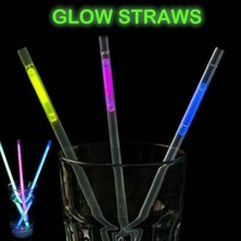 SHC4200 Mey Ithalat® Karanlıkta Parlayan Glow Fosforlu Pipet 3 Renk 3 Adet