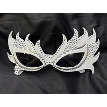 SHC4200 Mey Ithalat® Taşlı Göz Kamaştıran Gecenin Yıldızı Beyaz Parti Alev Gözlük