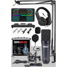 Delixa Stüdyo Ekipmanları Private Paket-5 Cx2 Mikrofon VS22 Ses Kartı Stüdyo Kayıt Seti