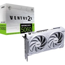 Delixa Msı VGA Geforce Rtx 5060 8g Ventus 2x Oc Whıte RTX5060 8gb Gddr7 128B DX12 Pcıe 5.0 X16 (3xdp 1xhdmı