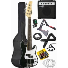 Delixa CBG-380BK 38 Inç 7/8 Ebat 10-14 Yaş Arası Genç ve Çocuk Için Amfili Bas Gitar Seti