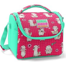 Braventa Collection High Kız Çocuk Yeşil Pembe Lama Okul Beslenme Çantası - Thermo Yalıtımlı