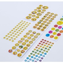 Braventa Collection 6 Adet Karışık Kabartmalı Yapışkan Sticker, Şekilli Gülen Yüzler