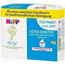 Braventa Collection Hipp Babysanft Yenidoğan Ultra Sensitive Temizlik Mendili 52X3