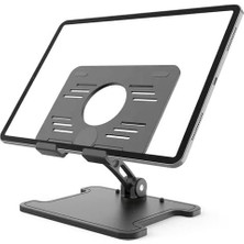 Braventa Collection Orret Home Katlanabilir Plastik Tablet Tutucu, Masa Üstü Tablet Standı, Ayarlanabilir Açı ve Yüksekl