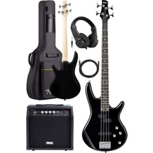 Braventa Collection MBG-400BK-20AMP 4 Telli Bas Gitar ve 20W Amfi Gigbag Kulaklık Full Set
