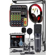 Braventa Collection Wizard Paket-2 Cx2 Stüdyo Mikrofon MDX-04FXU Stüdyo Kayıt Mikseri Kulaklık Ekipman Seti