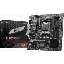 Delixa Msı MB Pro B650M-P Am5 Ddr5 6000MHZ(OC) HDMI Dp VGA 2x M.2 Usb3.2 2.5g Lan Matx Anakart