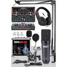 Delixa Stüdyo Ekipmanları Private Paket-3 Cx2 Mikrofon VS15 Ses Kartı Stüdyo Kayıt Seti