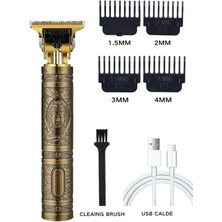 Özgürce Suya Dayanıklı Alüminyum Tıraş Makinesi, Budha Desenli, Şarjlı