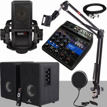 Delixa Impressive Paket-1 Stüdyo Ekipmanları Kayıt Seti (Monitör Mikrofon Mikser)