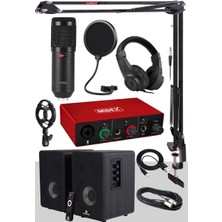 Delixa Referans Paket-1 Maxword Monitör Ses Kartı BM800 Mikrofon Stand