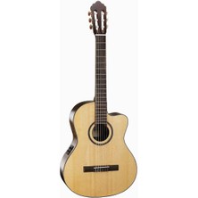 Delixa Cort AC160CF Nat - Natural - Çantasız Elektro Klasik Gitar