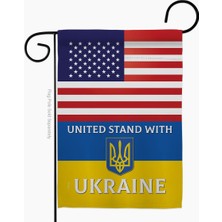 Braventa Collection Americana Home & Ukrayna Bahçe Bayraklı Abd Standı Bölgesel Dostluk Amerikan Ittifakı Dünya Ülke Öze