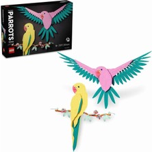Delixa LEGO Art Fauna Koleksiyonu – Macaw Papağanları 31211 - Yetişkinler Için Koleksiyonluk ve Sergilenebi