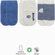 İSMİYLEAL Ismiyl  Puanlı Kaymaz Penye Soket Çorap 3'lü BS10108 Indigo(Adet Fiyatıdır) 255669