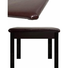 Braventa Collection TBX-144SR Üst Kalite Piyano Taburesi Gizli Bölmeli Kahve Renk (32X54X48)