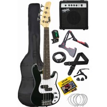Braventa Collection CBG-380BK 38 Inç 7/8 Ebat 10-14 Yaş Arası Genç ve Çocuk Için Amfili Bas Gitar Seti