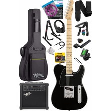 Delixa TLX-50BK-25AMP Tele Kasa Maple Klavye 2 Single-Coil 25W Amfili Elektro Gitar