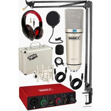 Delixa Cx1 Mikrofon + GLX-500 Pro Stüdyo Ses Kartı Seti