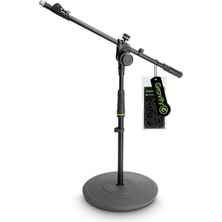 Delixa Gravity Ms 2222 B Yuvarlak Tabanlı Kısa Mikrofon Standı ve 2 Nokta Ayarlama Teleskopik Bom (GMS222B)
