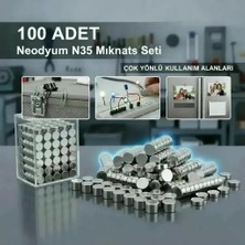 Epilons 100 Lü 8X3MM Yuvarlak Neodyum Mıknatıs