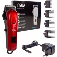 Özgürce Kırmızı Renkli Dijital Göstergeli Şarjlı Profesyonel Saç Kesme Makinesi